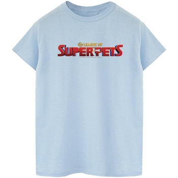 textil Hombre Camisetas manga larga Dc Comics DC League Of Super-Pets Movie Logo Azul
