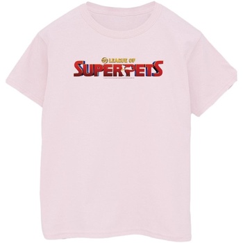 textil Hombre Camisetas manga larga Dc Comics DC League Of Super-Pets Movie Logo Rojo