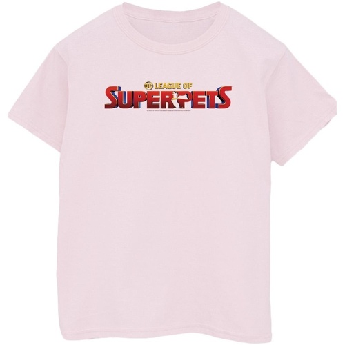 textil Hombre Camisetas manga larga Dc Comics DC League Of Super-Pets Movie Logo Rojo