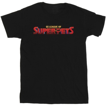 textil Hombre Camisetas manga larga Dc Comics DC League Of Super-Pets Movie Logo Negro