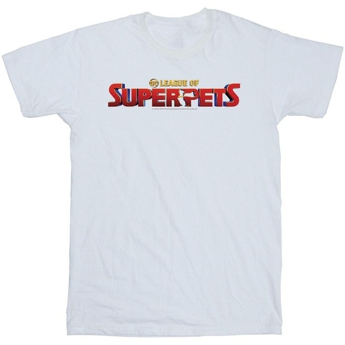 textil Hombre Camisetas manga larga Dc Comics DC League Of Super-Pets Movie Logo Blanco