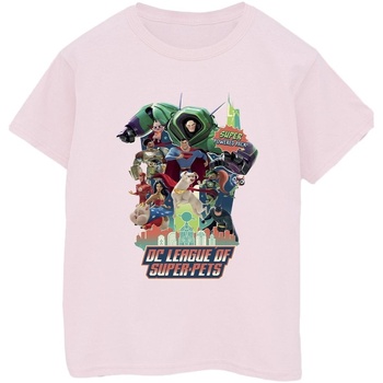 textil Hombre Camisetas manga larga Dc Comics DC League Of Super-Pets Super Powered Pack Rojo