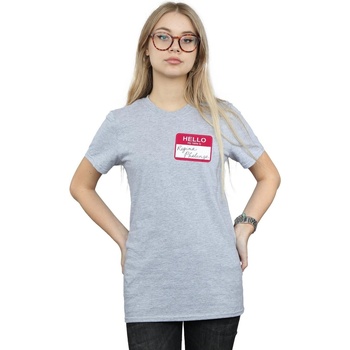 textil Mujer Camisetas manga larga Friends Regina Phalange Name Tag Gris