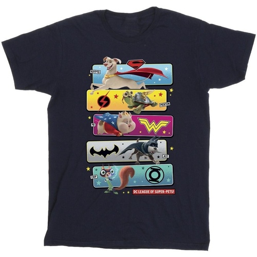textil Hombre Camisetas manga larga Dc Comics DC League Of Super-Pets Character Pose Azul
