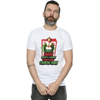 textil Hombre Camisetas manga larga Elf OMG Santa Blanco