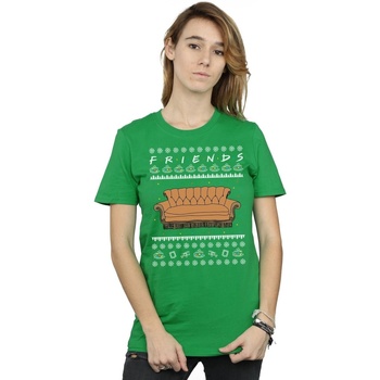 textil Mujer Camisetas manga larga Friends Fair Isle Couch Verde