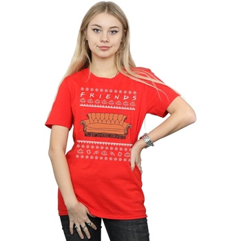 textil Mujer Camisetas manga larga Friends Fair Isle Couch Rojo