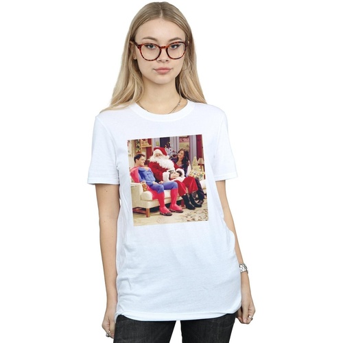 textil Mujer Camisetas manga larga Friends Couch Santa Blanco