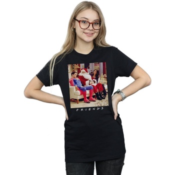 textil Mujer Camisetas manga larga Friends Superman And Santa Negro