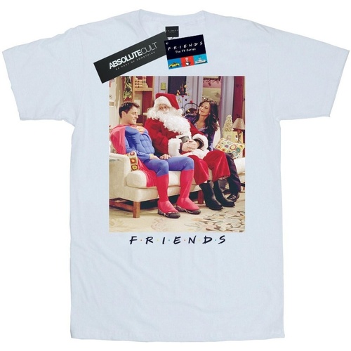 textil Mujer Camisetas manga larga Friends Superman And Santa Blanco