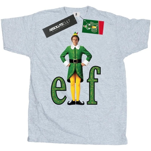 textil Hombre Camisetas manga larga Elf Buddy Logo Gris