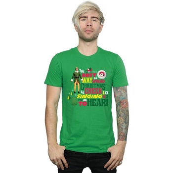 textil Hombre Camisetas manga larga Elf Christmas Cheer Verde