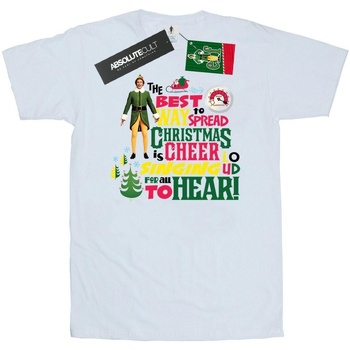 textil Hombre Camisetas manga larga Elf Christmas Cheer Blanco