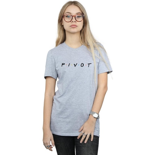 textil Mujer Camisetas manga larga Friends Pivot Logo Gris