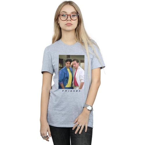 textil Mujer Camisetas manga larga Friends Ross And Chandler College Gris