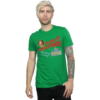 textil Hombre Camisetas manga larga Elf World's Best Coffee Verde