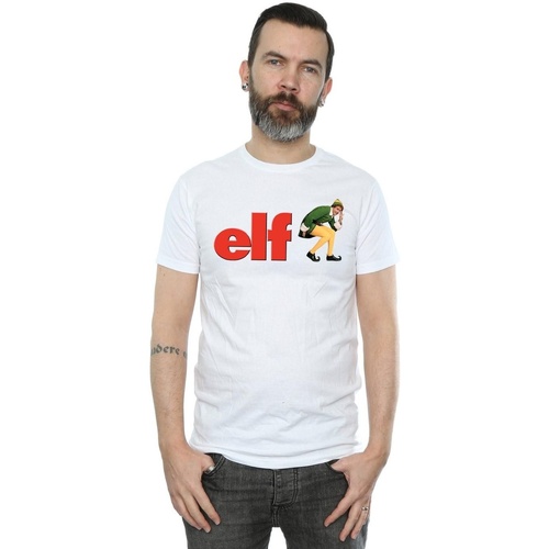 textil Hombre Camisetas manga larga Elf Crouching Logo Blanco