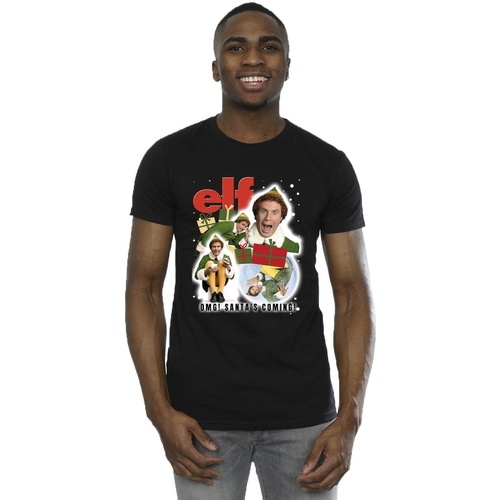 textil Hombre Camisetas manga larga Elf Buddy Collage Negro