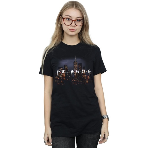 textil Mujer Camisetas manga larga Friends Logo Skyline Negro