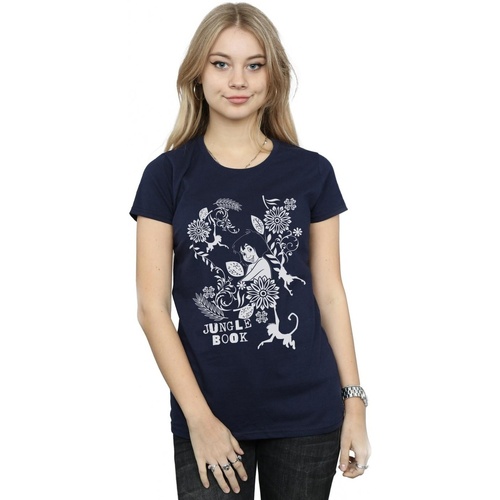 textil Mujer Camisetas manga larga Disney The Jungle Book Mowgli Tale Azul