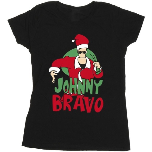 textil Mujer Camisetas manga larga Johnny Bravo Johnny Christmas Negro