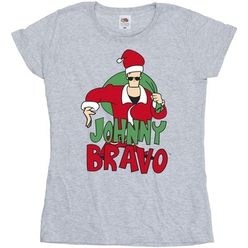 textil Mujer Camisetas manga larga Johnny Bravo Johnny Christmas Gris