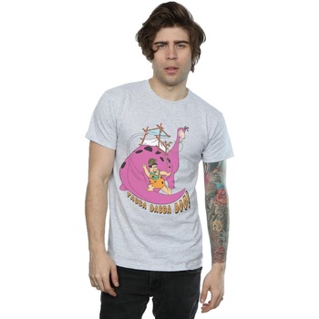 textil Hombre Camisetas manga larga The Flintstones  Gris