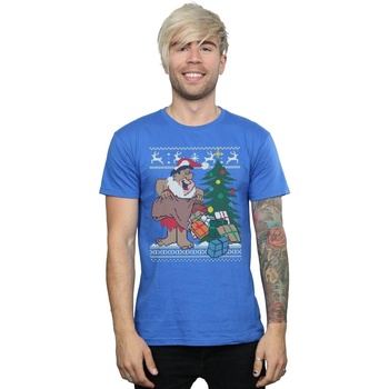 textil Hombre Camisetas manga larga The Flintstones  Azul