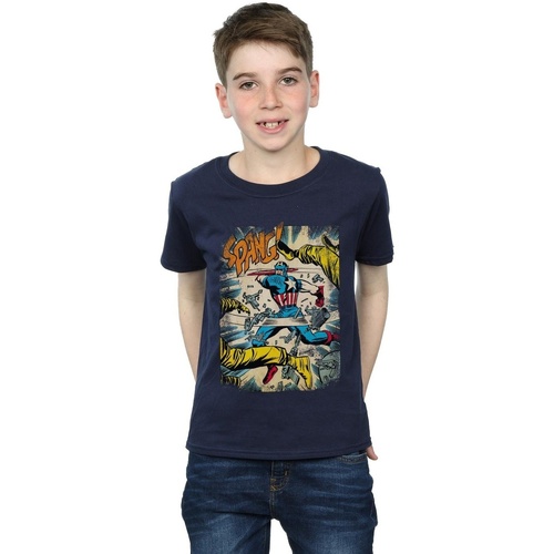 textil Niño Camisetas manga corta Marvel Captain America Spang Azul