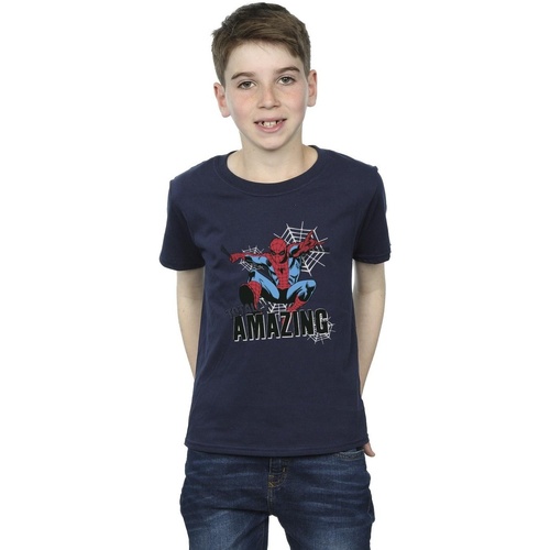 textil Niño Camisetas manga corta Marvel Spider-Man Amazing Azul