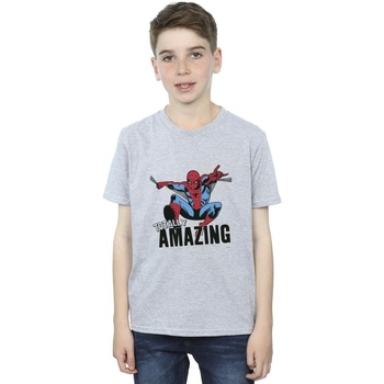 textil Niño Camisetas manga corta Marvel Spider-Man Amazing Gris