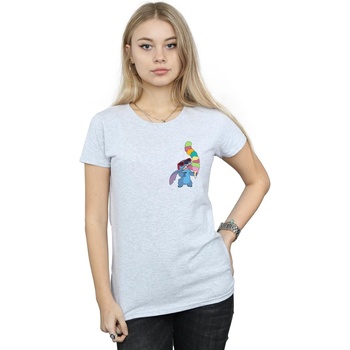 textil Mujer Camisetas manga larga Disney Lilo And Stitch Ice Cream Gris