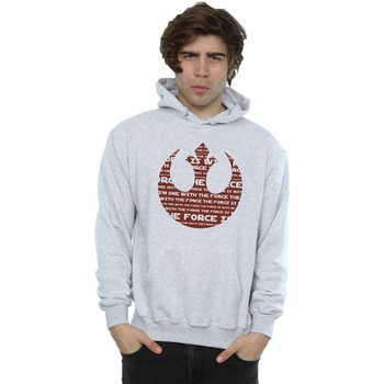 textil Hombre Sudaderas Disney Rogue One I'm One With The Force Alliance Emblem Red Gris
