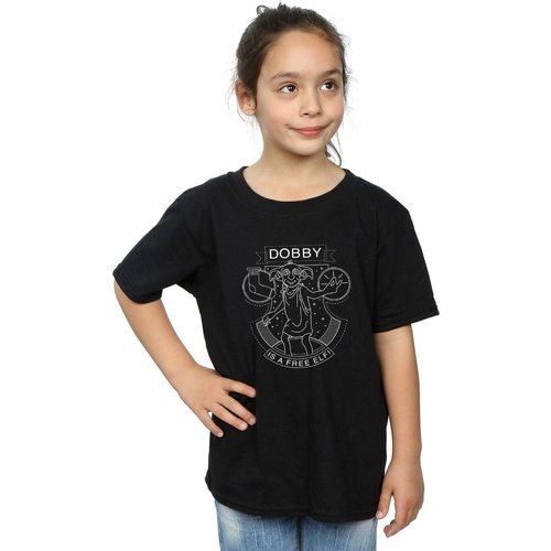 textil Niña Camisetas manga larga Harry Potter Dobby Seal Negro