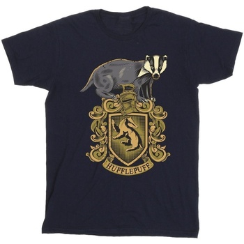 textil Niño Tops y Camisetas Harry Potter Hufflepuff Sketch Crest Azul