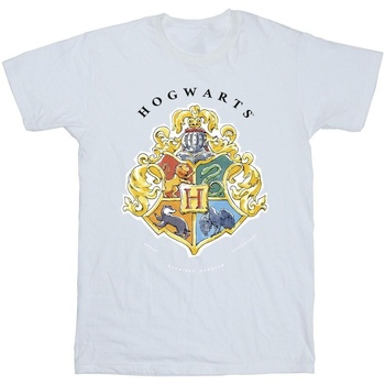 textil Niño Camisetas manga corta Harry Potter Hogwarts School Emblem Blanco