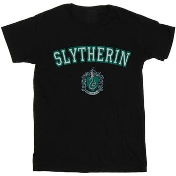 textil Niña Camisetas manga larga Harry Potter Slytherin Crest Negro