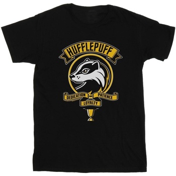 textil Niña Camisetas manga larga Harry Potter Hufflepuff Toon Crest Negro