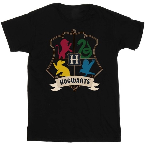 textil Niña Camisetas manga larga Harry Potter Houses Crest Negro