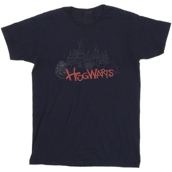 textil Niña Camisetas manga larga Harry Potter Hogwarts Castle Spray Azul