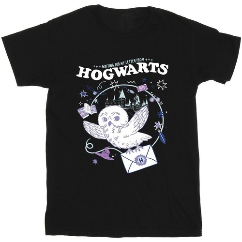 textil Niña Camisetas manga larga Harry Potter Owl Letter From Hogwarts Negro