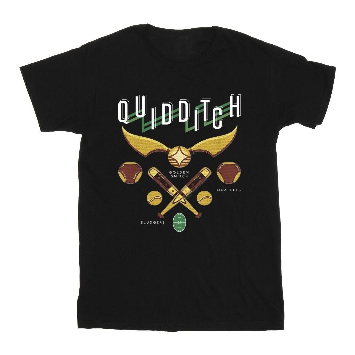 textil Niña Camisetas manga larga Harry Potter Quidditch Bludgers Quaffles Negro
