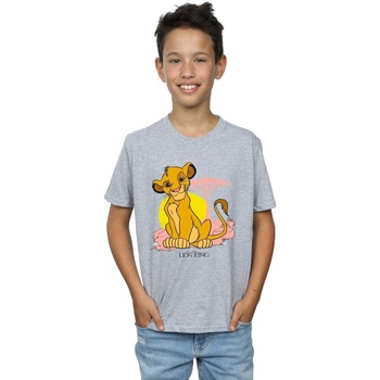 textil Niño Camisetas manga corta Disney The Lion King Simba Pastel Gris
