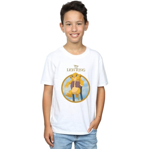 textil Niño Camisetas manga corta Disney The Lion King Show Simba Blanco
