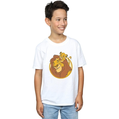 textil Niño Tops y Camisetas Disney The Lion King Mufasa And Simba Blanco
