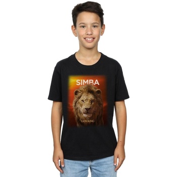 textil Niño Camisetas manga corta Disney The Lion King Movie Adult Simba Poster Negro