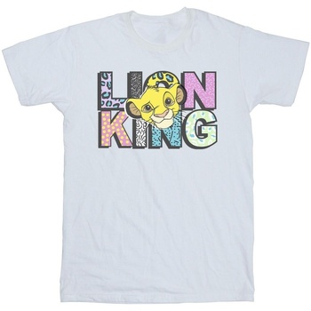 textil Niño Camisetas manga corta Disney The Lion King Pattern Logo Blanco