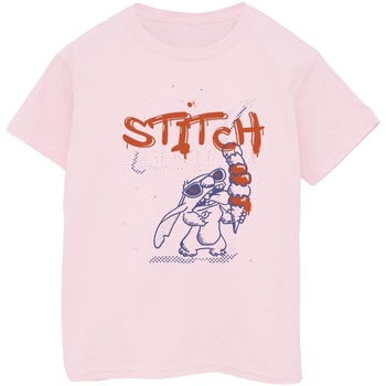textil Niño Camisetas manga corta Disney Lilo & Stitch Ice Creams Rojo