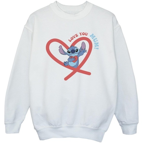 textil Niña Sudaderas Disney Lilo & Stitch Love You Mum Blanco