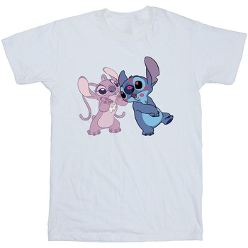 textil Niño Camisetas manga corta Disney Lilo & Stitch Kisses Blanco